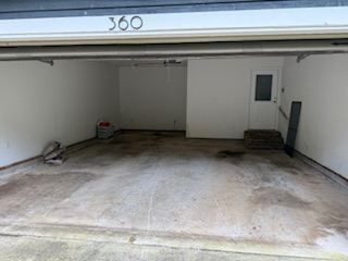 Clean garage after residential junk removal service
